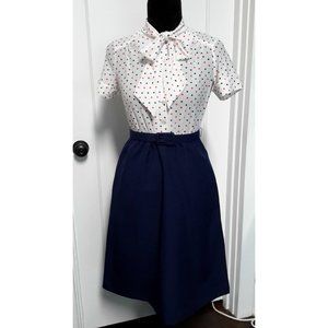 Vintage 70s✨ Sears "The Fashion Place" Secretary Shirt Dress 4p